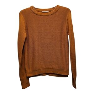 Terranova Womens Crew Neck Long Sleeve Wool Sweater in Burnt Orange - Size S